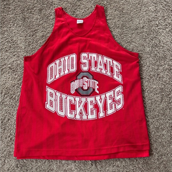 Ohio State Buckeyes Vintage Mesh Tank Top Men Size Large - Picture 1 of 6